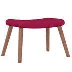 Relaxsessel mit Hocker Weinrot Samt