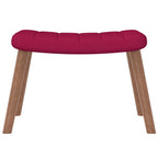 Relaxsessel mit Hocker Weinrot Samt