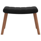 Relaxsessel mit Hocker Schwarz Samt