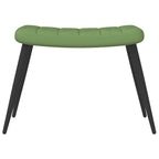 Relaxsessel mit Hocker Hellgrün Samt