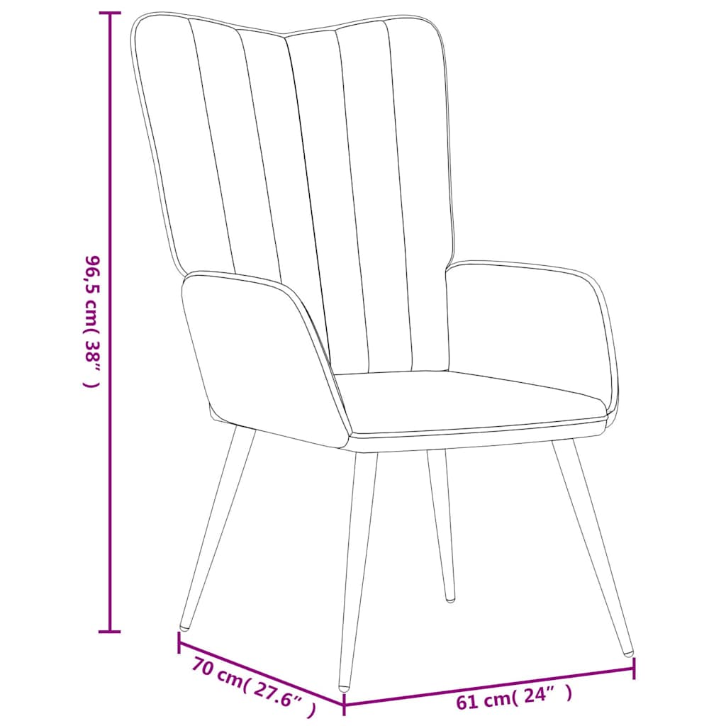 Relaxsessel mit Hocker Hellgrün Samt