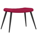 Relaxsessel mit Hocker Weinrot Samt