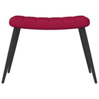 Relaxsessel mit Hocker Weinrot Samt