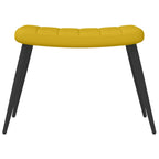 Relaxsessel mit Hocker Senfgelb Samt