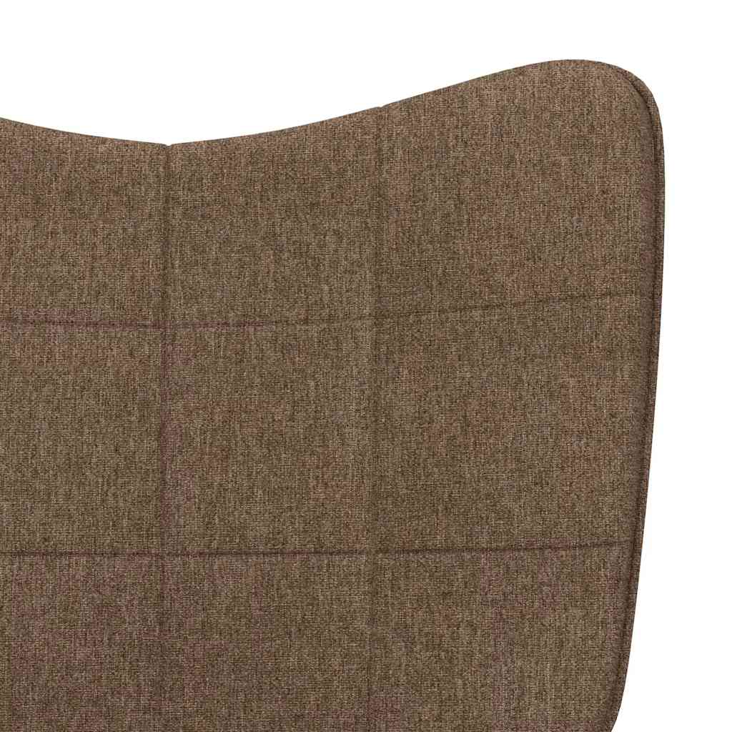 Relaxsessel mit Hocker Braun Stoff