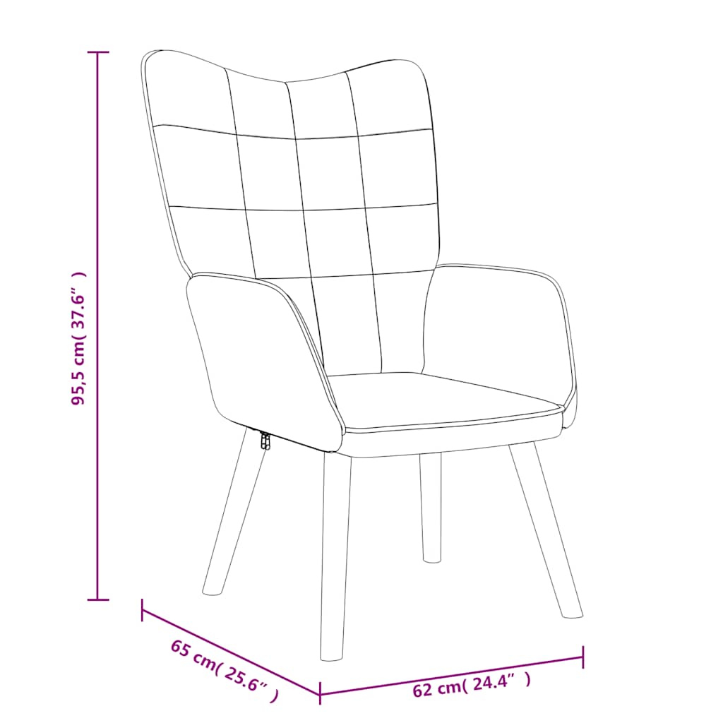 Relaxsessel mit Hocker Braun Stoff
