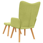 Relaxsessel mit Hocker Grün Stoff