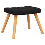 Relaxsessel mit Hocker Schwarz Stoff