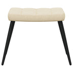 Relaxsessel mit Hocker Creme Stoff