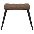 Relaxsessel mit Hocker Braun Stoff