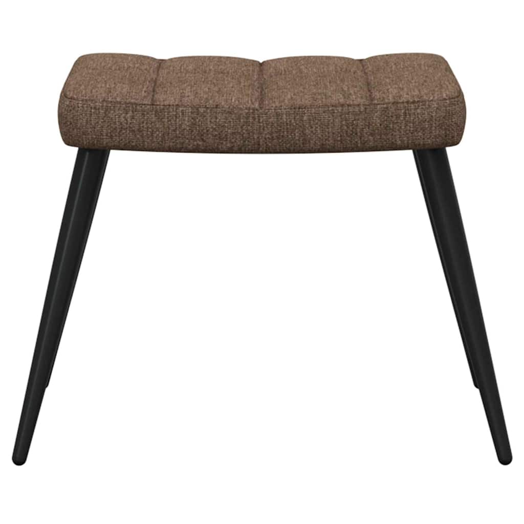 Relaxsessel mit Hocker Braun Stoff