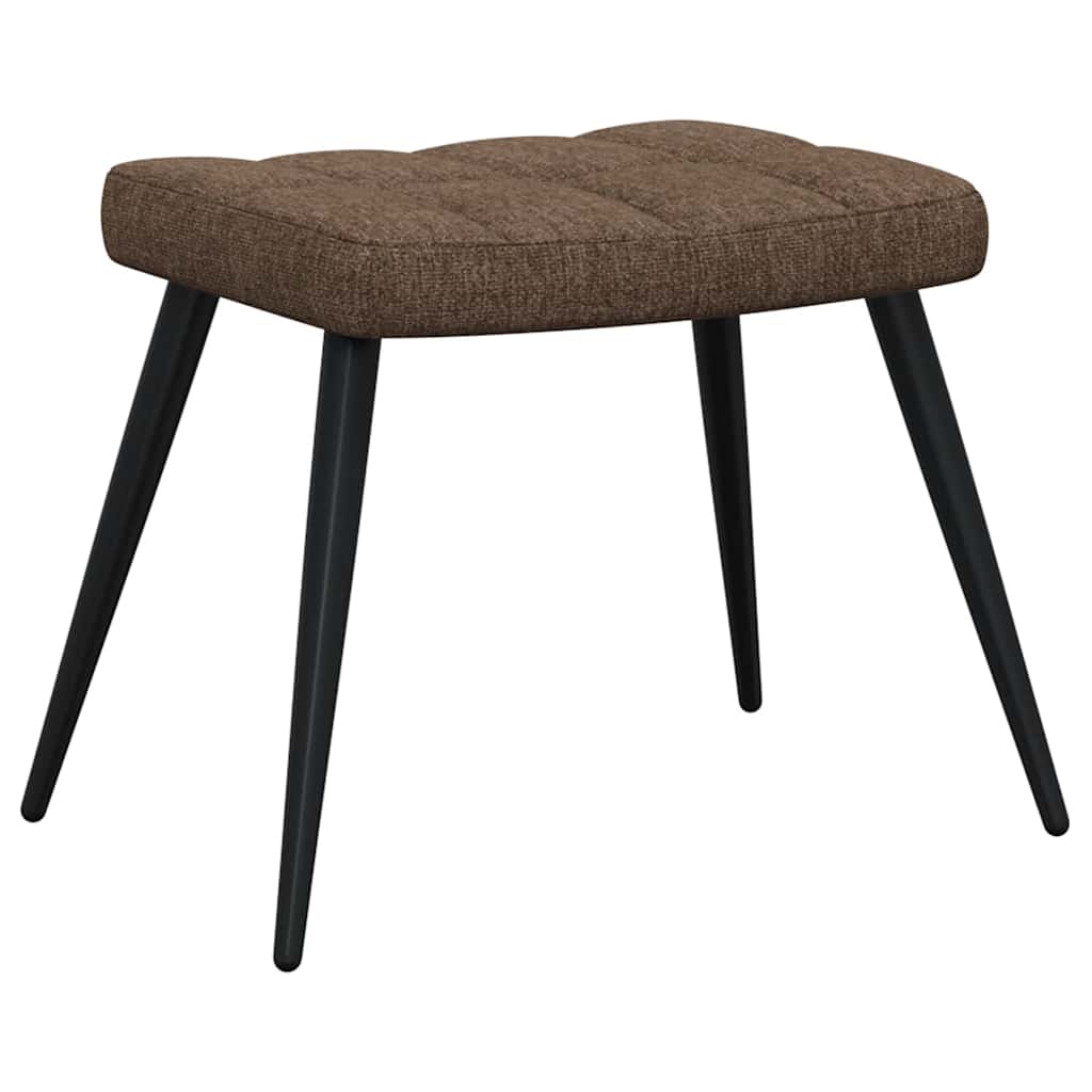 Relaxsessel mit Hocker Braun Stoff