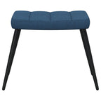 Relaxsessel mit Hocker Blau Stoff