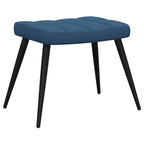 Relaxsessel mit Hocker Blau Stoff