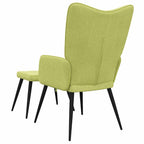 Relaxsessel mit Hocker Grün Stoff