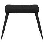 Relaxsessel mit Hocker Schwarz Stoff