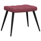 Relaxsessel mit Hocker Weinrot Stoff