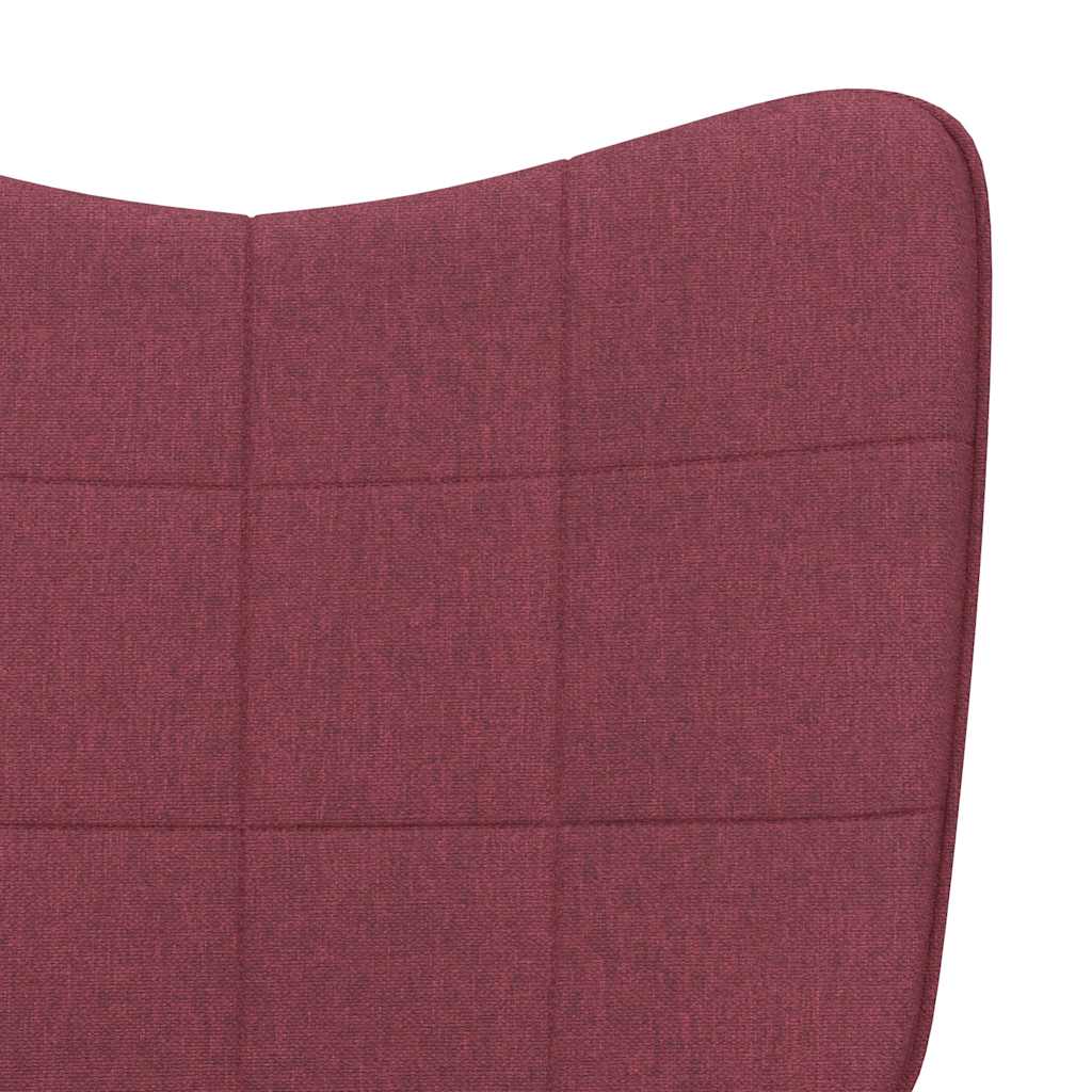 Relaxsessel mit Hocker Weinrot Stoff