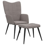 Relaxsessel mit Hocker Taupe Stoff