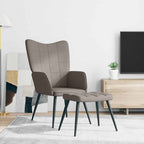 Relaxsessel mit Hocker Taupe Stoff