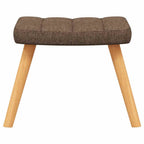 Schaukelsessel mit Hocker Braun Stoff