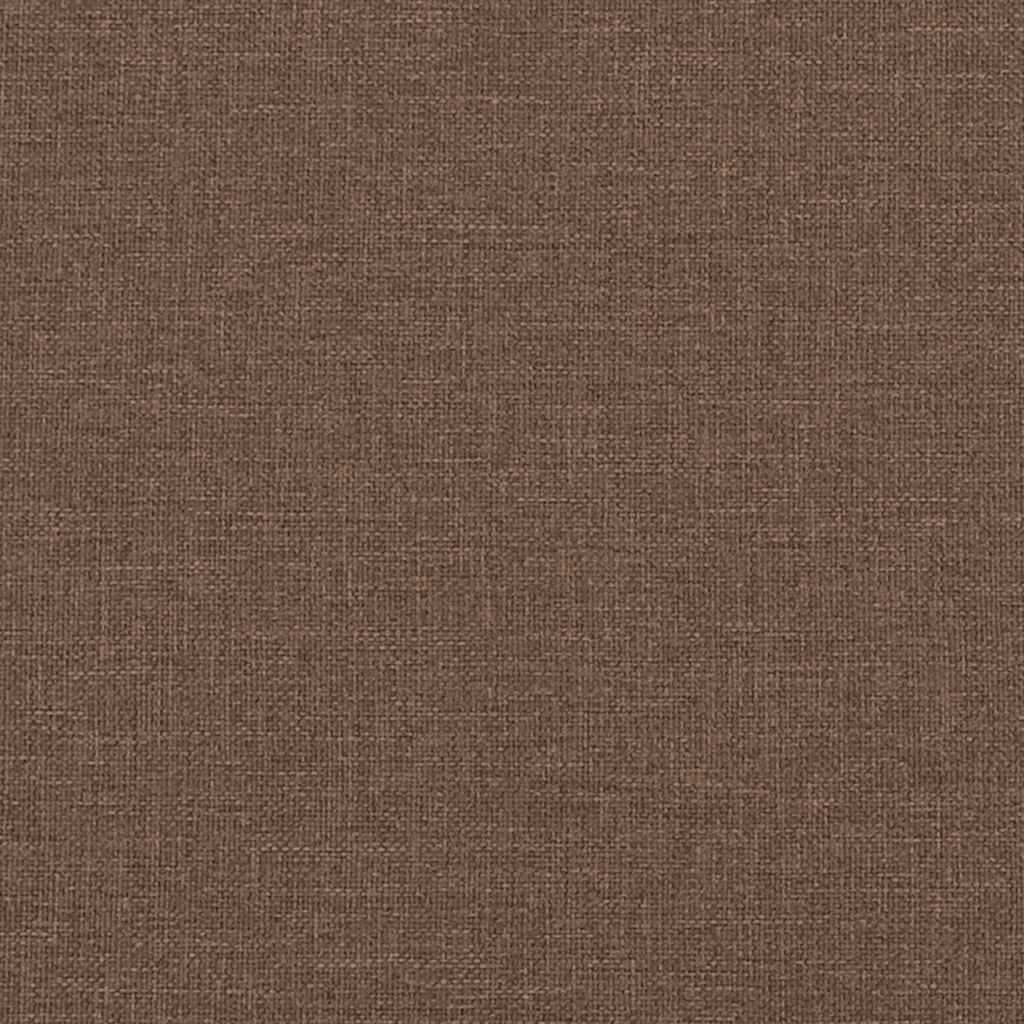 Schaukelsessel mit Hocker Braun Stoff