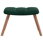 Relaxsessel mit Hocker Dunkelgrün Samt