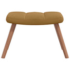 Relaxsessel mit Hocker Braun Samt