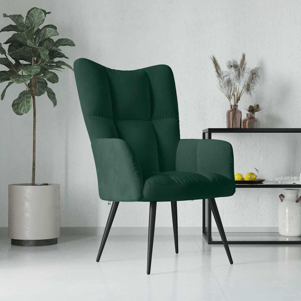 Relaxsessel Dunkelgrün Samt