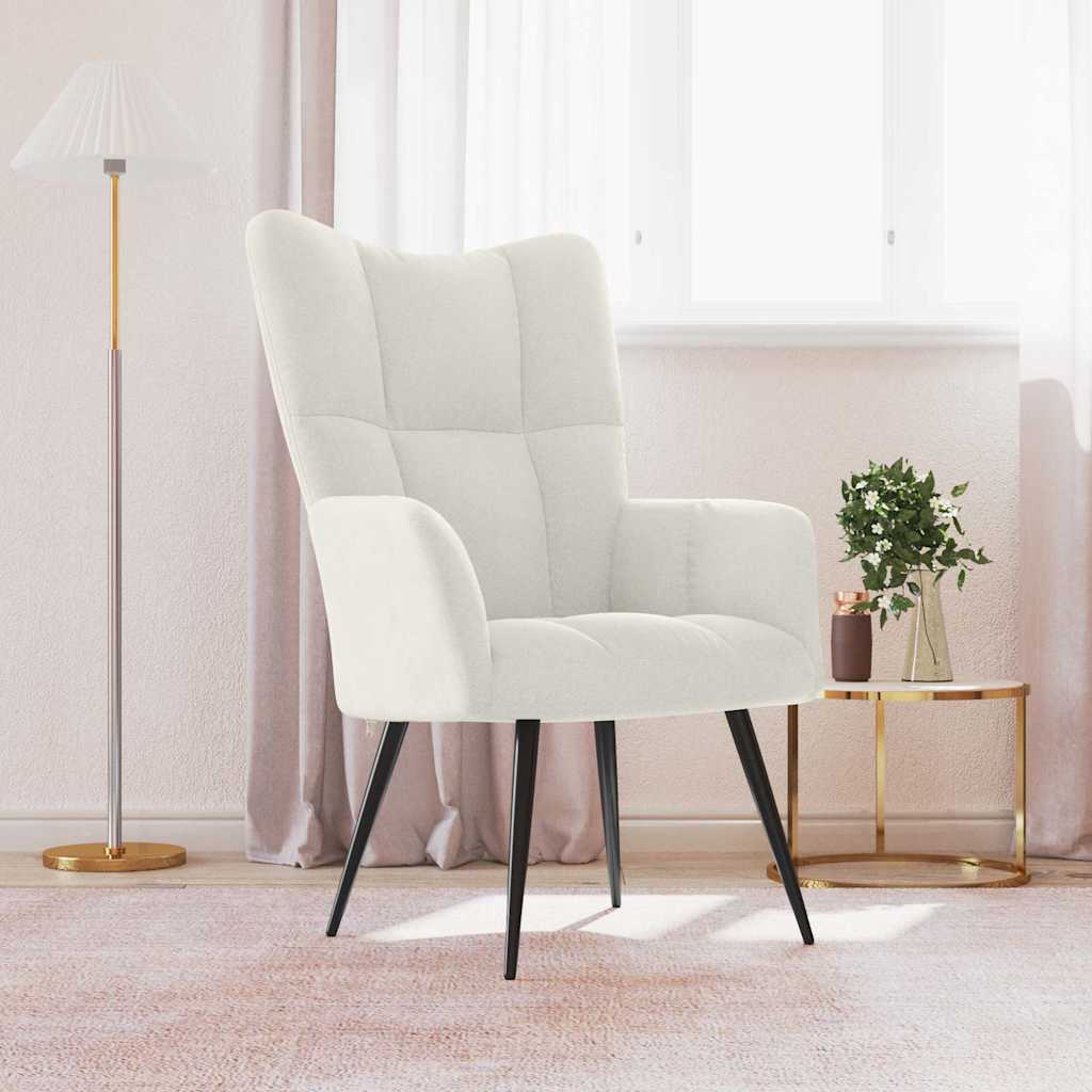 Relaxsessel Cremeweiß Samt