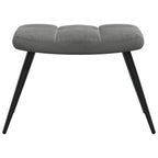 Relaxsessel mit Hocker Dunkelgrau Samt