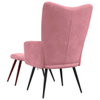 Relaxsessel mit Hocker Rosa Samt