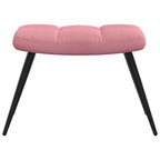 Relaxsessel mit Hocker Rosa Samt