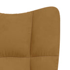 Relaxsessel mit Hocker Braun Samt