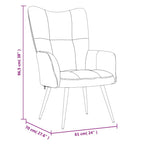 Relaxsessel mit Hocker Blau Samt