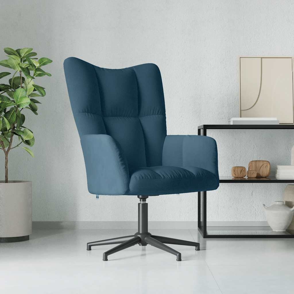 Relaxsessel Blau Samt