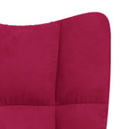 Relaxsessel mit Hocker Weinrot Samt