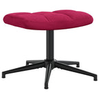 Relaxsessel mit Hocker Weinrot Samt