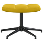 Relaxsessel mit Hocker Senfgelb Samt