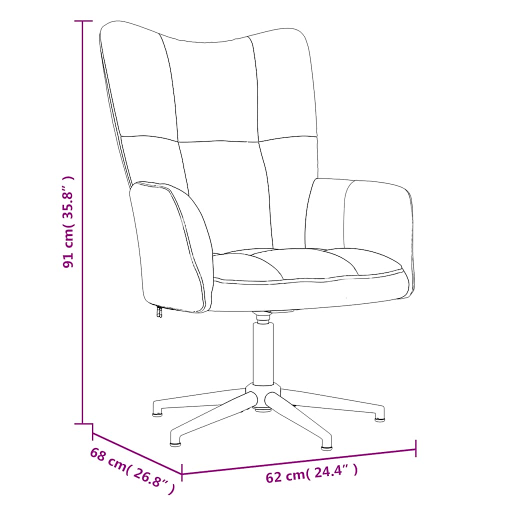 Relaxsessel mit Hocker Blau Samt