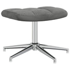 Relaxsessel mit Hocker Dunkelgrau Samt