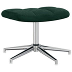 Relaxsessel mit Hocker Dunkelgrün Samt