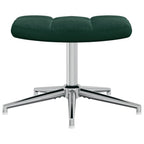 Relaxsessel mit Hocker Dunkelgrün Samt