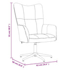 Relaxsessel mit Hocker Blau Samt