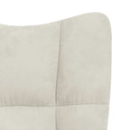 Schaukelstuhl Samt Creme