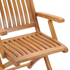 Klappbare Gartenstühle mit Kissen 4 Stk. Massivholz Teak