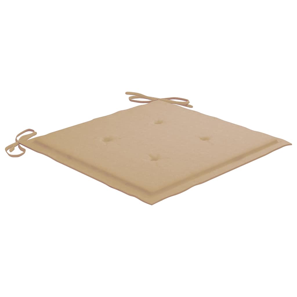 Klappbare Gartenstühle mit Kissen 6 Stk. Massivholz Teak
