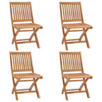 Klappbare Gartenstühle 4 Stk. Massivholz Teak