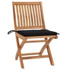 Klappbare Gartenstühle mit Kissen 6 Stk. Massivholz Teak