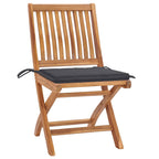 Klappbare Gartenstühle mit Kissen 8 Stk. Massivholz Teak